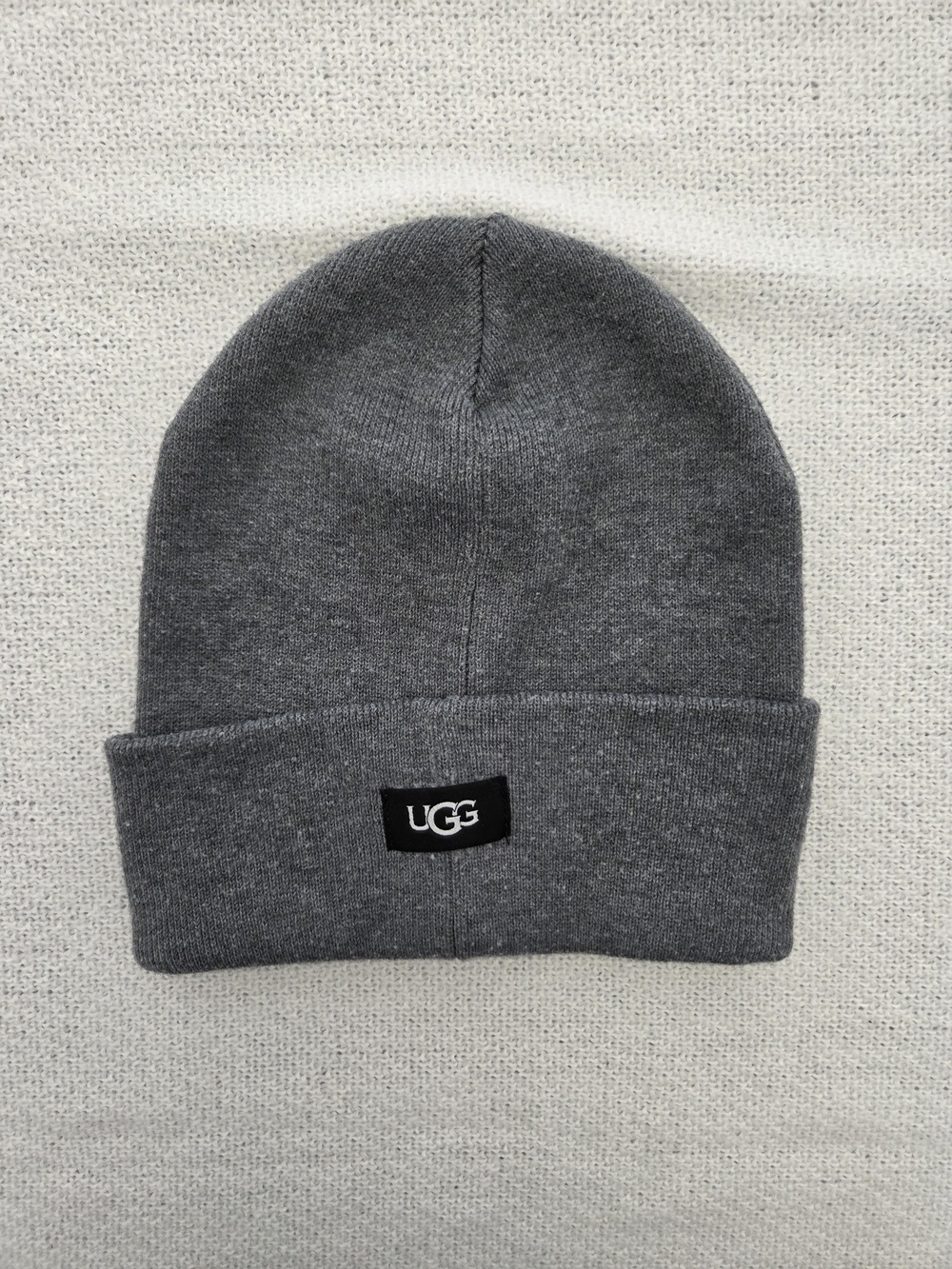 UGG Men’s Charcoal Gray Ribbed Cuff Beanie